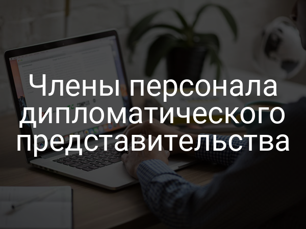Члены персонала дипломатического представительства