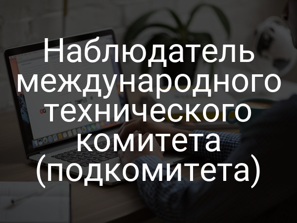 Наблюдатель международного технического комитета (подкомитета)