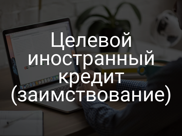 Целевой иностранный кредит (заимствование)