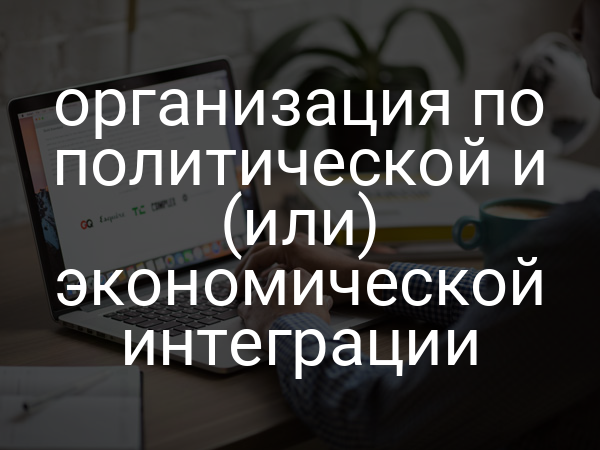 организация по политической и (или) экономической интеграции