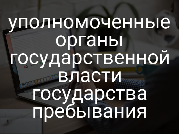 уполномоченные органы государственной власти государства пребывания