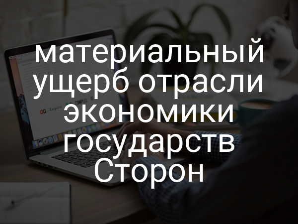 материальный ущерб отрасли экономики государств Сторон