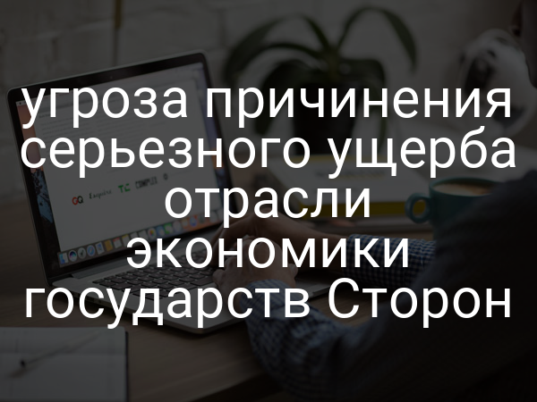 угроза причинения серьезного ущерба отрасли экономики государств Сторон