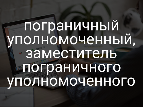 пограничный уполномоченный, заместитель пограничного уполномоченного