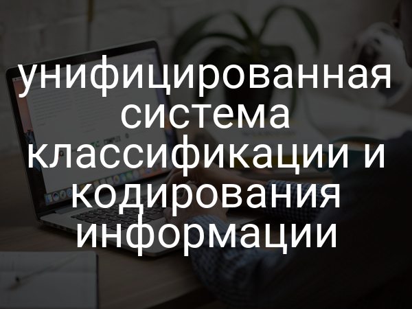 унифицированная система классификации и кодирования информации