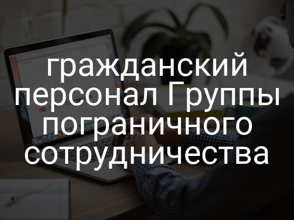 гражданский персонал Группы пограничного сотрудничества