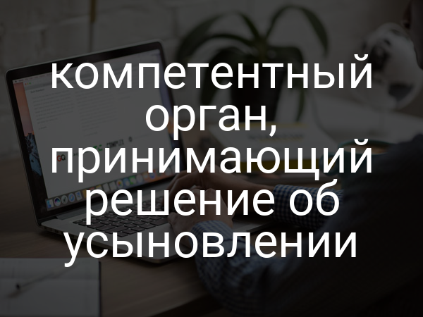 компетентный орган, принимающий решение об усыновлении