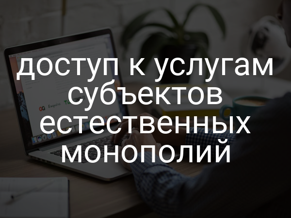 доступ к услугам субъектов естественных монополий