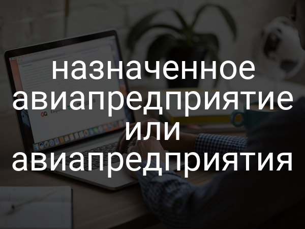 назначенное авиапредприятие или авиапредприятия