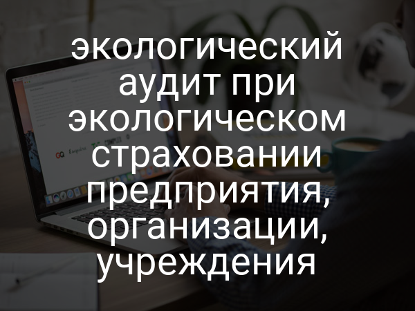 экологический аудит при экологическом страховании предприятия, организации, учреждения