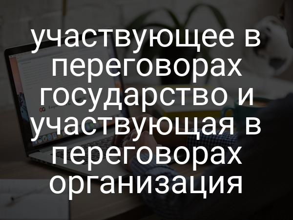 участвующее в переговорах государство и участвующая в переговорах организация