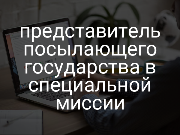 представитель посылающего государства в специальной миссии