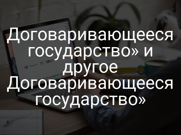 Договаривающееся государство» и другое Договаривающееся государство»