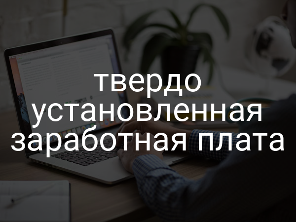 твердо установленная заработная плата