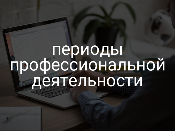 периоды профессиональной деятельности