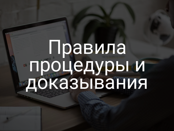 Правила процедуры и доказывания