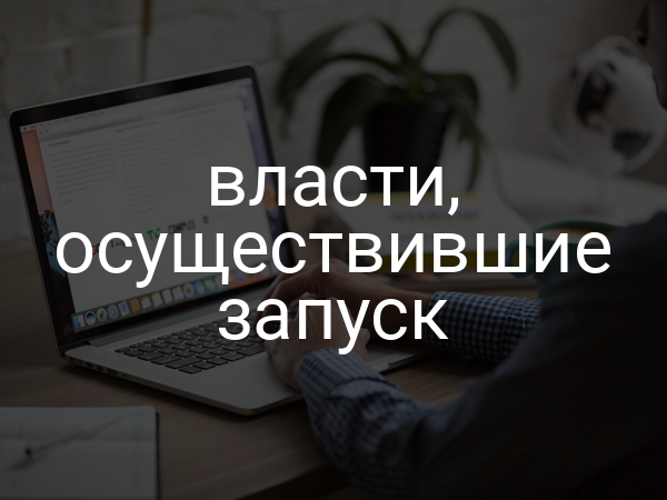 власти, осуществившие запуск