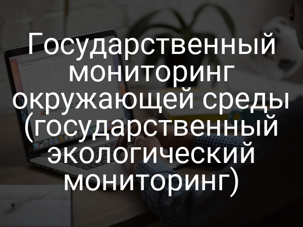 Государственный мониторинг окружающей среды (государственный экологический мониторинг)