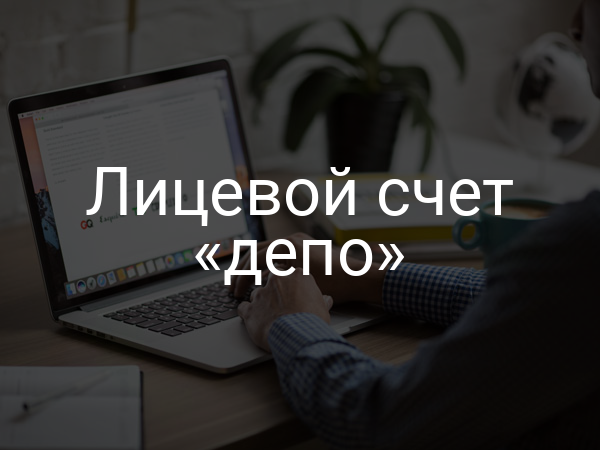 Лицевой счет «депо»