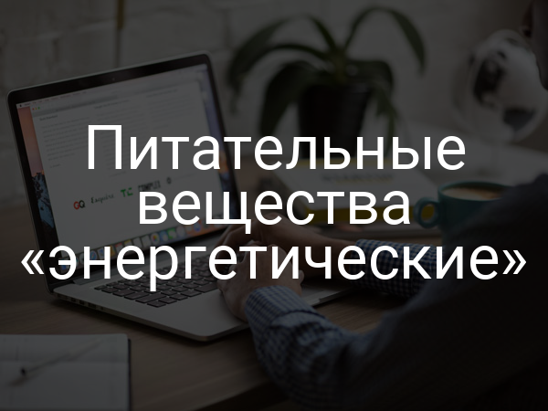 Питательные вещества «энергетические»