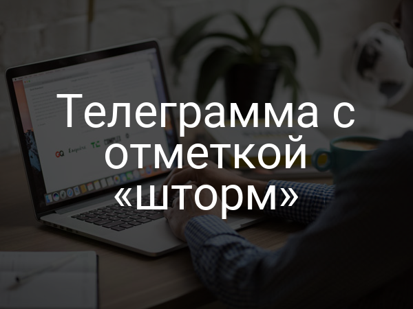 Телеграмма с отметкой «шторм»