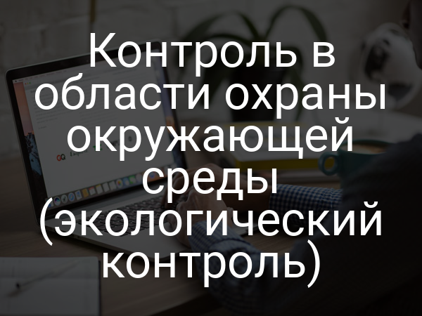 Контроль в области охраны окружающей среды (экологический контроль)