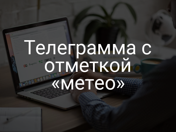 Телеграмма с отметкой «метео»