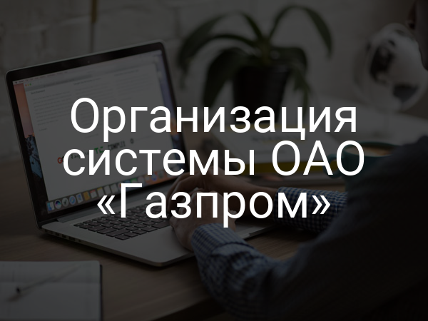 Организация системы ОАО «Газпром»