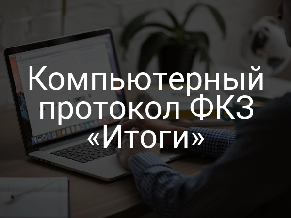 Компьютерный протокол ФКЗ «Итоги»
