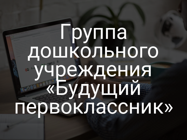 Группа дошкольного учреждения «Будущий первоклассник»