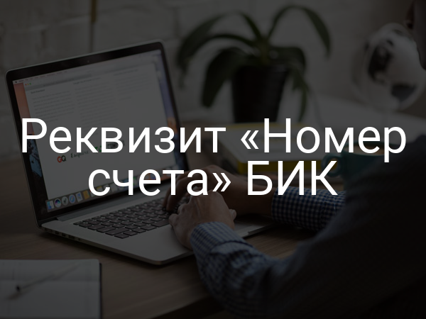 Реквизит «Номер счета» БИК