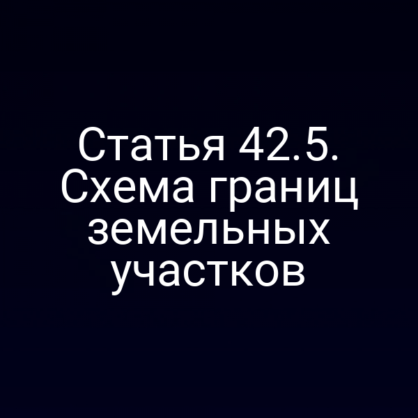 Графическое представление схемы границ земельного участка по статье 42 закона № 221-ФЗ