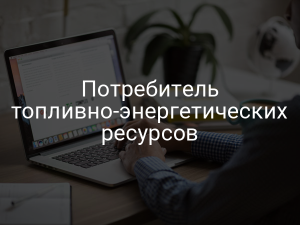 Потребитель топливно-энергетических ресурсов