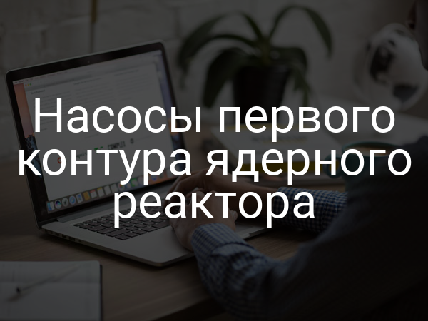 Насосы первого контура ядерного реактора
