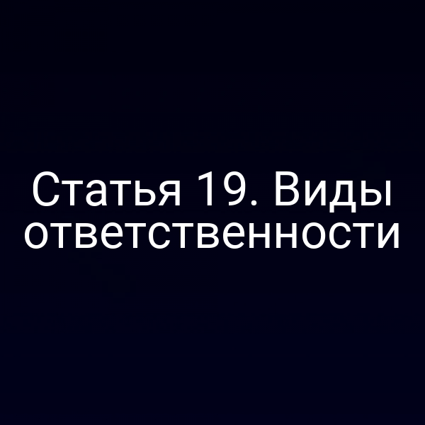Иллюстрация видов юридической ответственности по Закону № 26‑ФЗ