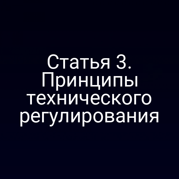 Иллюстрация принципов технического регулирования в России