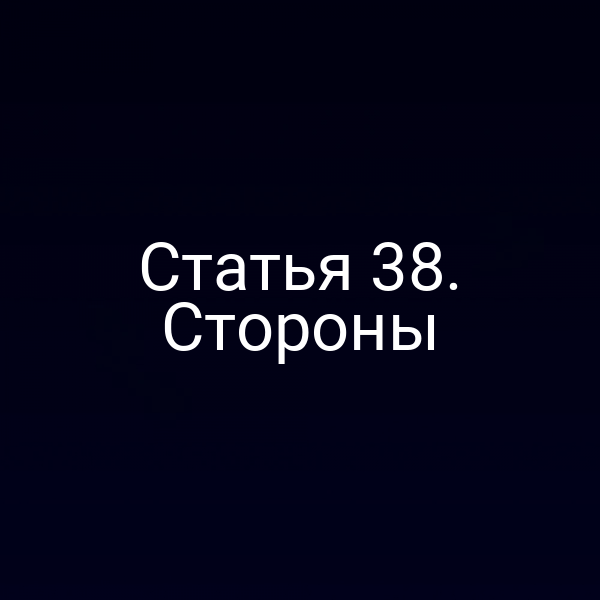 Статья 38. Стороны