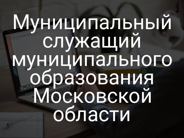 Муниципальный служащий муниципального образования Московской области