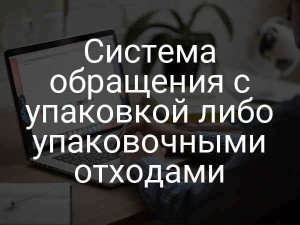 Система обращения с упаковкой либо упаковочными отходами