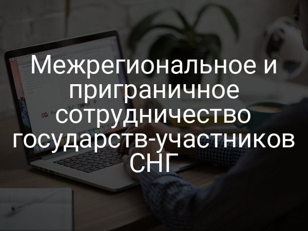 Межрегиональное и приграничное сотрудничество государств-участников СНГ