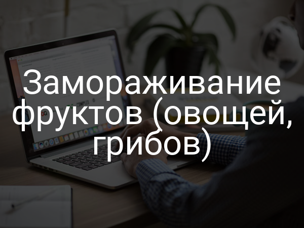 Замораживание фруктов (овощей, грибов)
