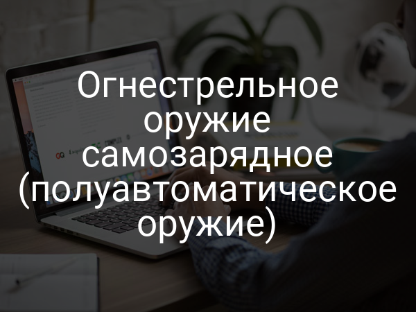Огнестрельное оружие самозарядное (полуавтоматическое оружие)