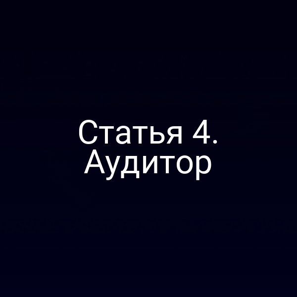 Статья 4. Аудитор