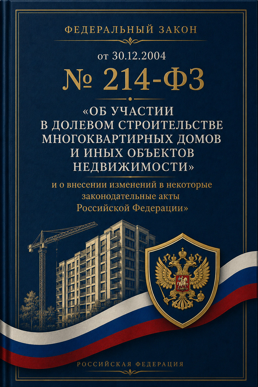 Федеральный закон от 30.12.2004 № 214-ФЗ «Об участии в долевом строительстве многоквартирных домов и иных объектов недвижимости и о внесении изменений в некоторые законодательные акты Российской Федерации»