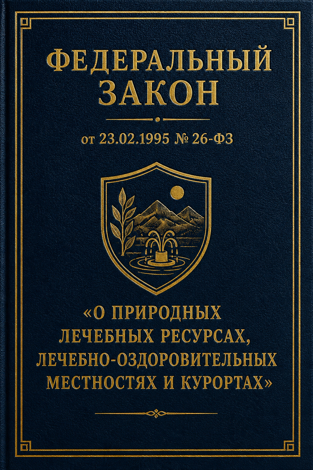 Оглавление: Федеральный закон от 23.02.1995 № 26-ФЗ «О природных лечебных ресурсах, лечебно-оздоровительных местностях и курортах»