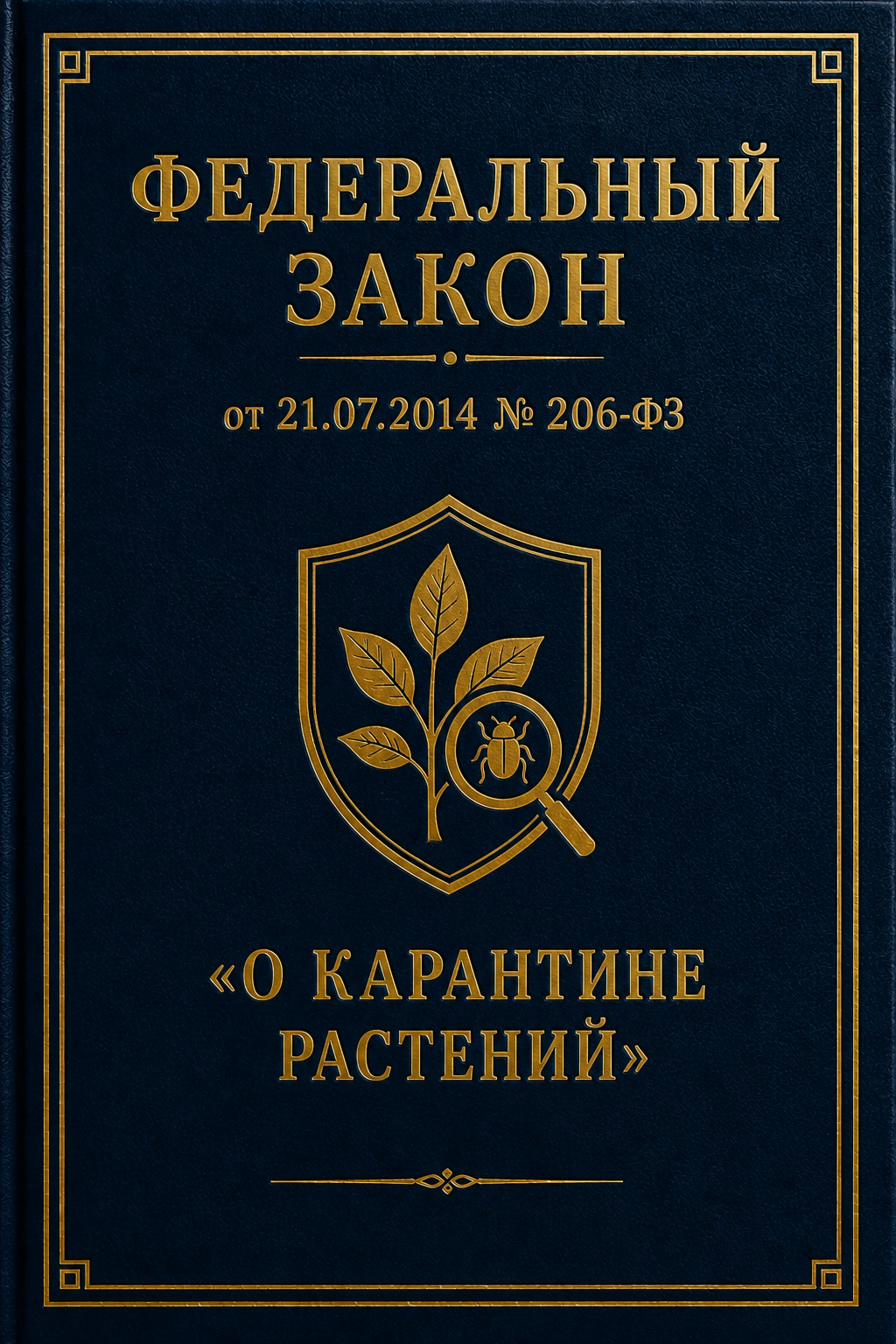 Оглавление: Федеральный закон от 21.07.2014 № 206-ФЗ «О карантине растений»