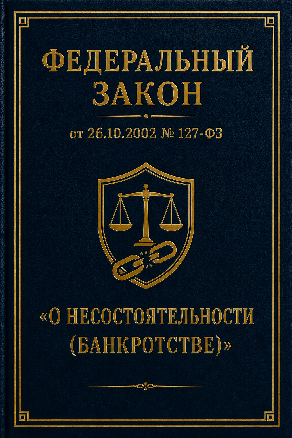 Оглавление: Федеральный закон от 26.10.2002 № 127-ФЗ «О несостоятельности (банкротстве)»
