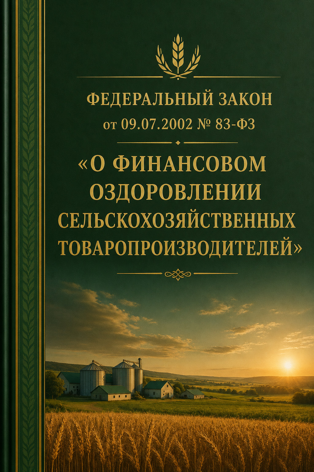 Оглавление: Федеральный закон от 09.07.2002 № 83-ФЗ «О финансовом оздоровлении сельскохозяйственных товаропроизводителей»