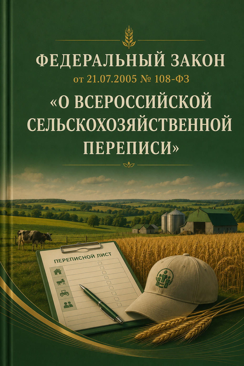 Оглавление: Федеральный закон от 21.07.2005 № 108-ФЗ «О Всероссийской сельскохозяйственной переписи»