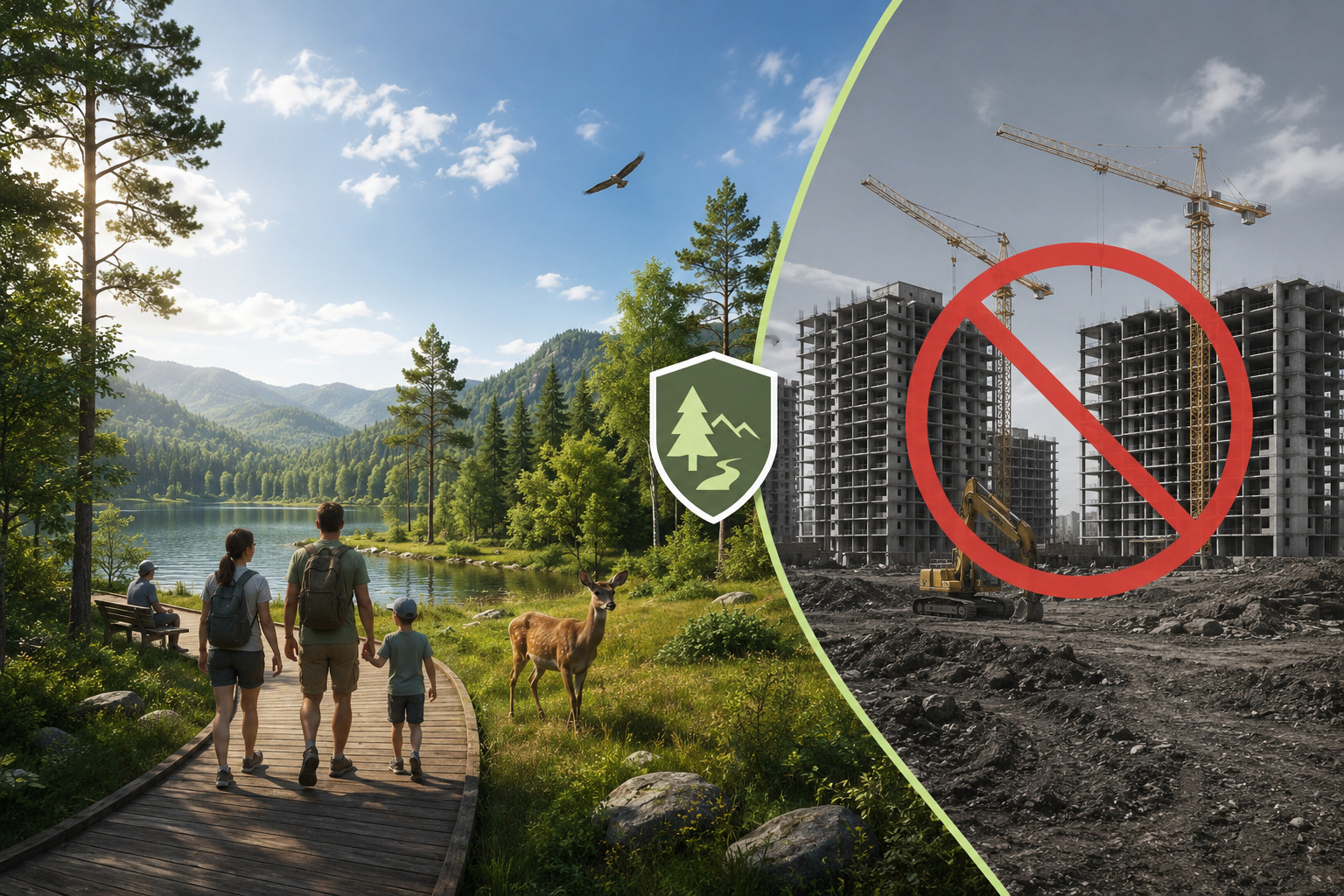 Die Funktionszone rekreatorischen Zwecks schließt den Bau von Mehrfamilienwohnungen auf Grundstücken innerhalb der besonders geschützten Naturschutzgebiete aus.